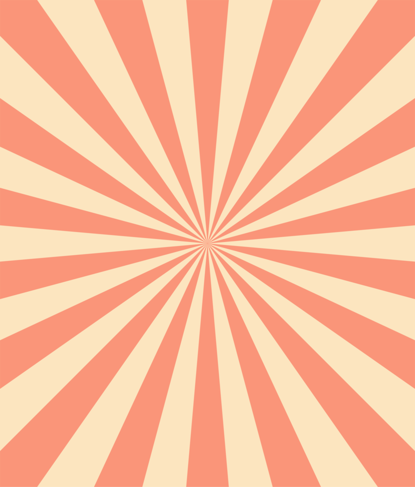 Retro rays banner png