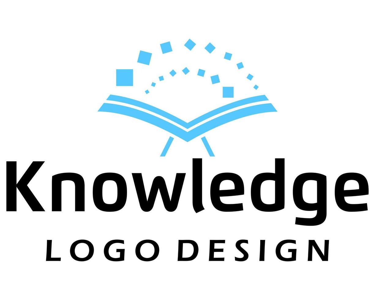 educación libro símbolo y digital tecnología logo diseño. vector