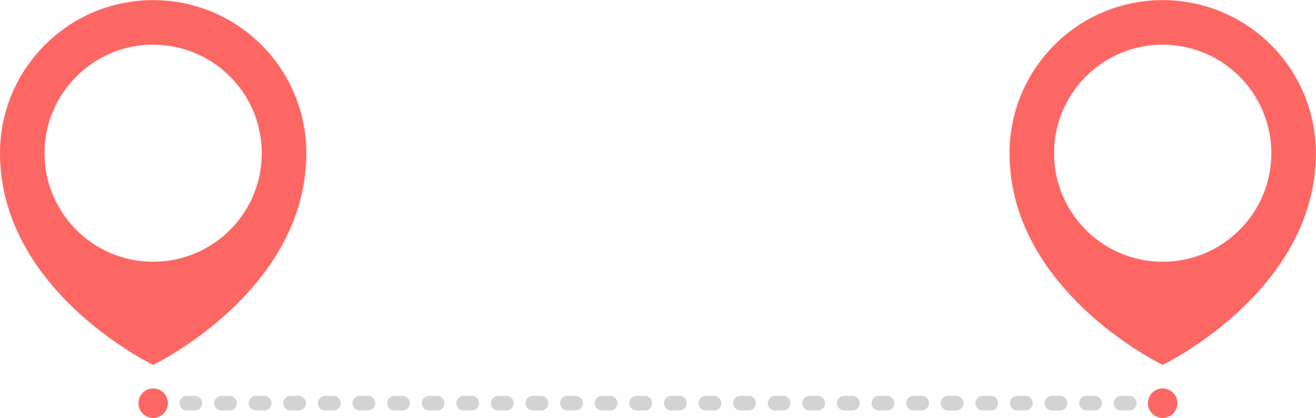 Route icon with pointer pin and dotted path png