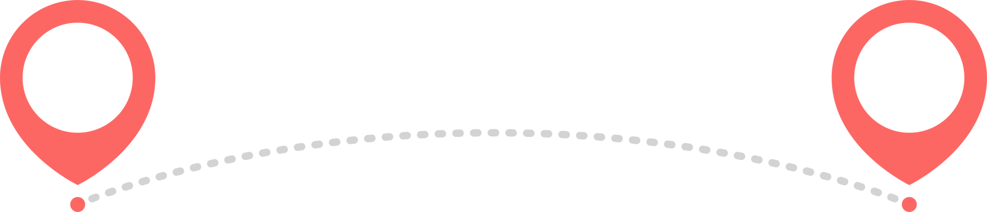 itinerario icona con pointer perno e tratteggiata sentiero png