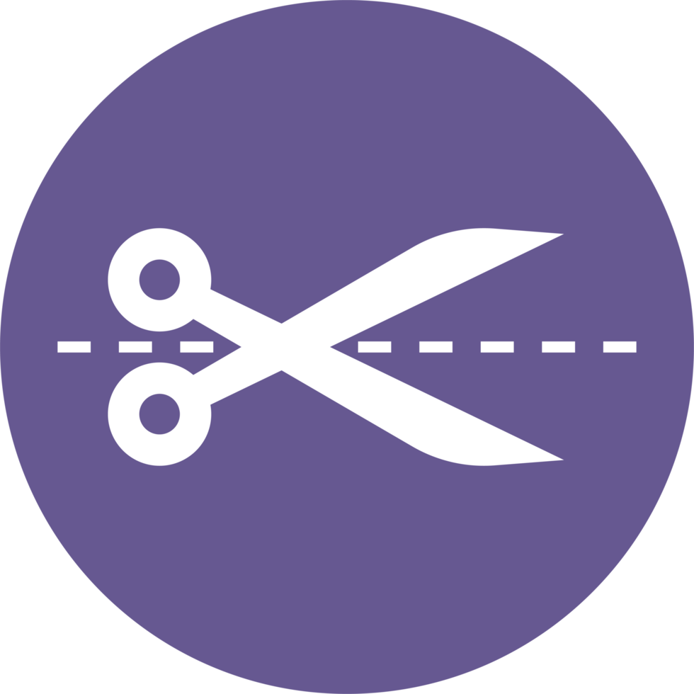 Scissors icon in flat style png