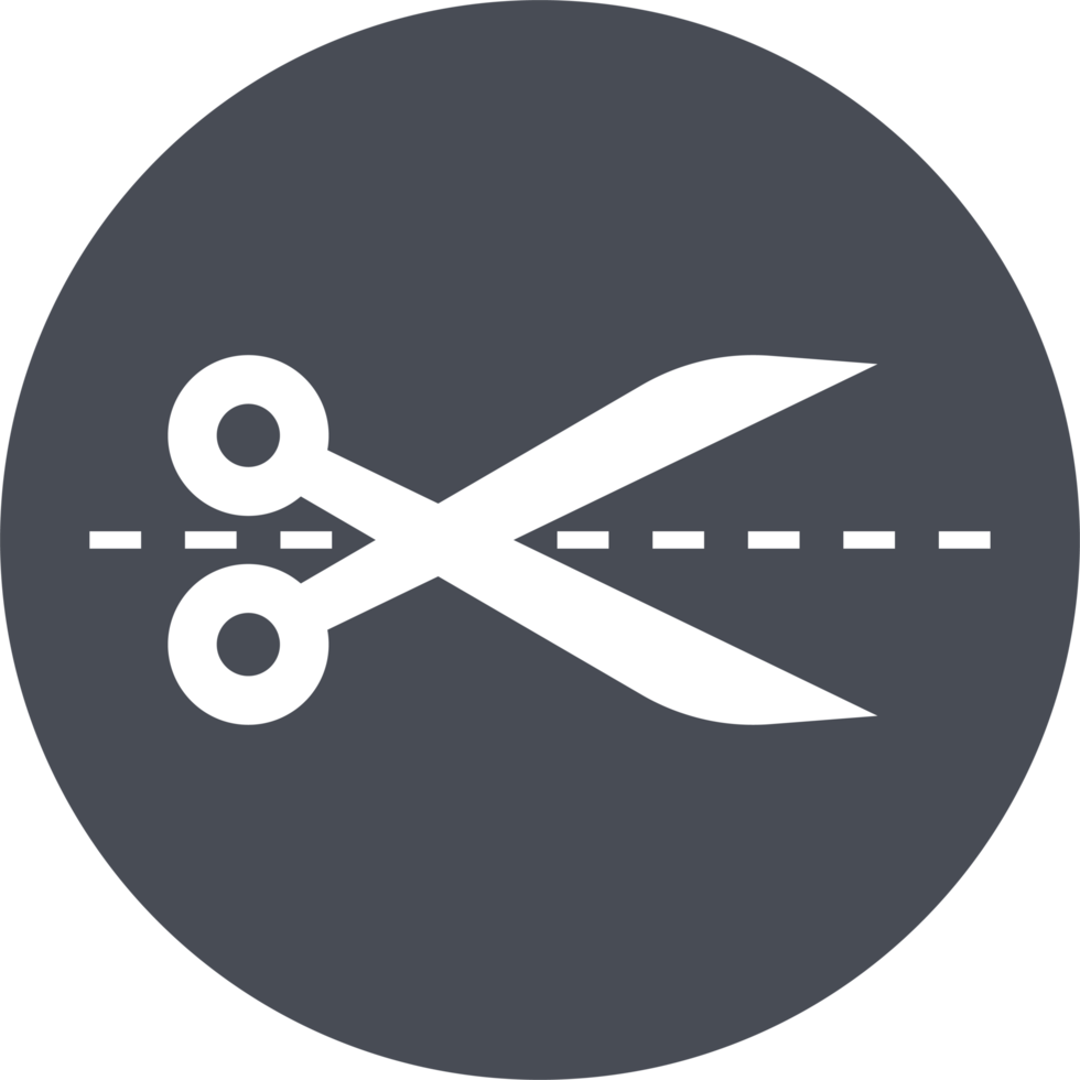 Scissors icon in flat style png