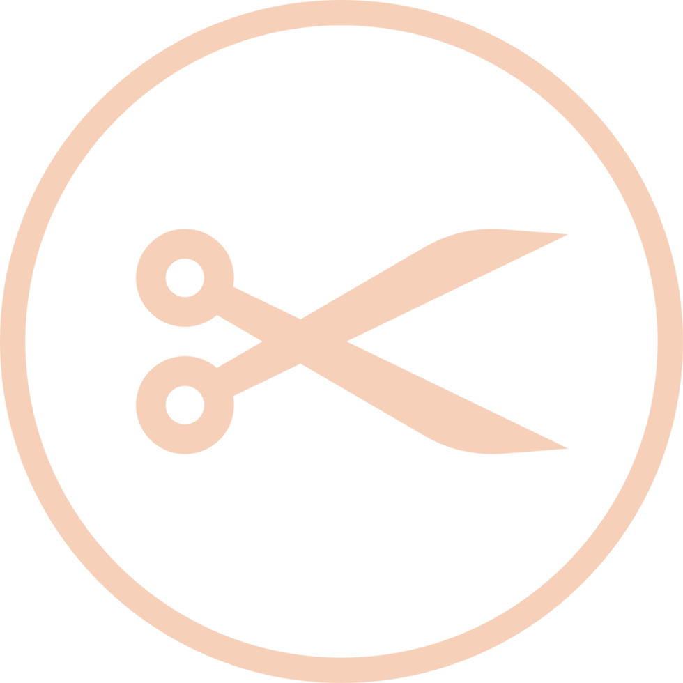 Scissors icon in flat style png