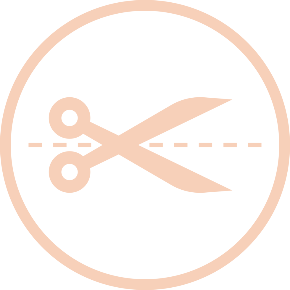 Scissors icon in flat style png