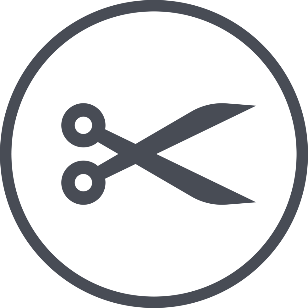 Scissors icon in flat style png