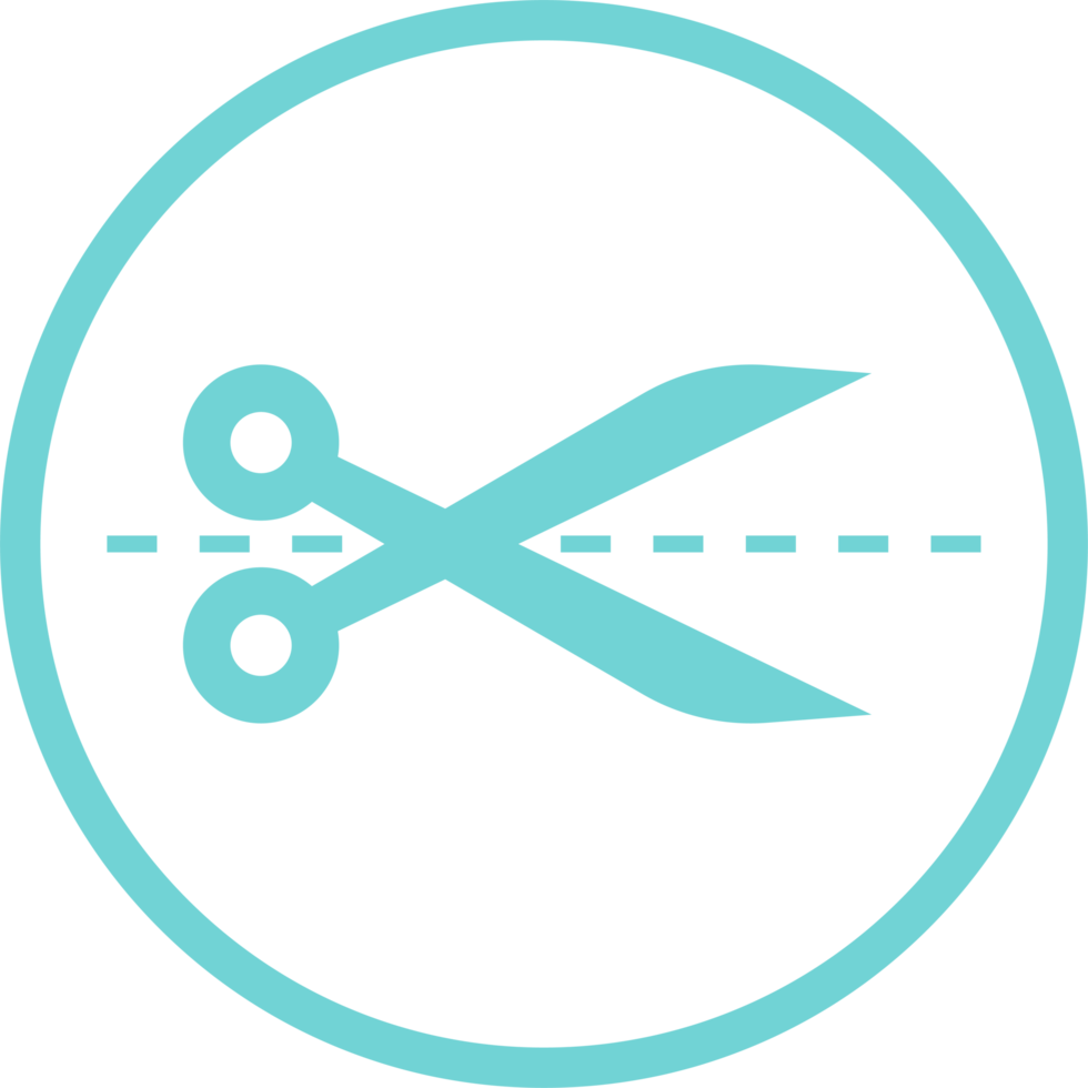 Scissors icon in flat style png