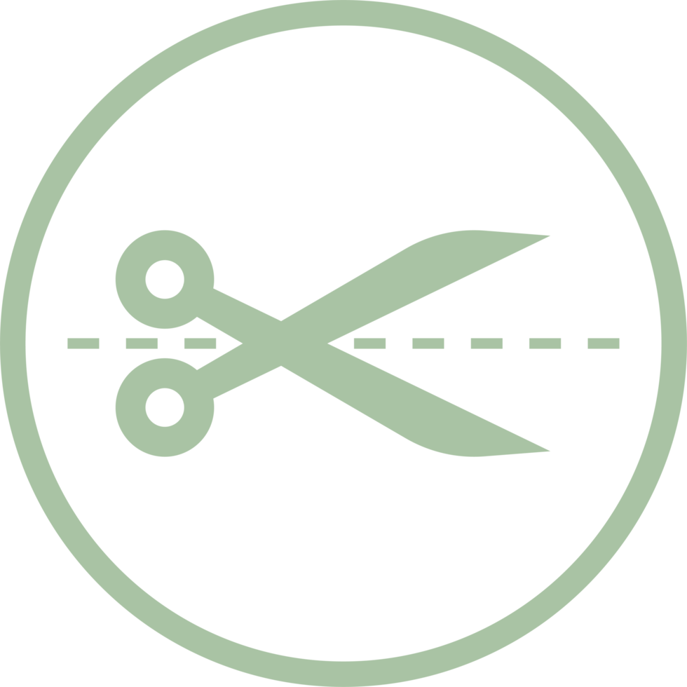 Scissors icon in flat style png