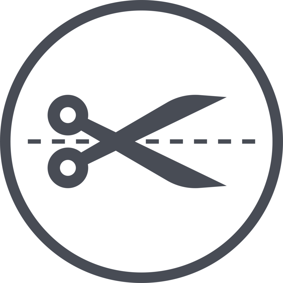 Scissors icon in flat style png