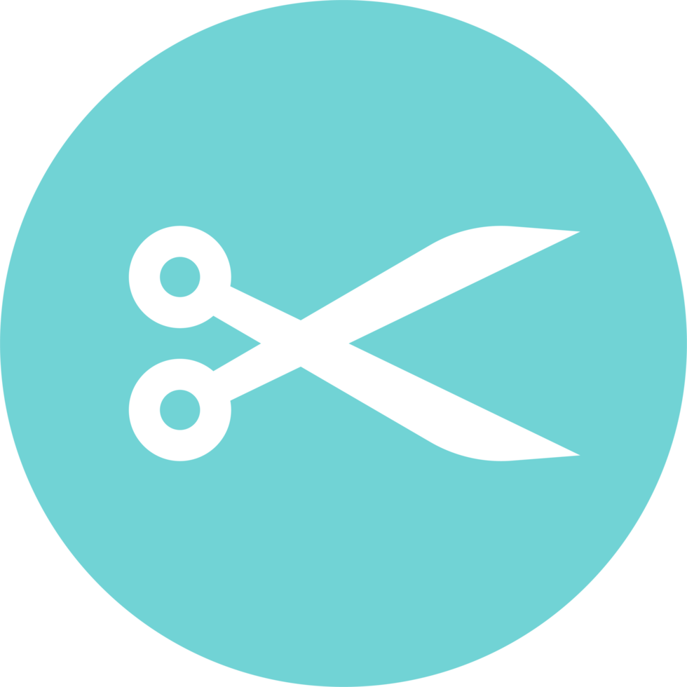 Scissors icon in flat style png