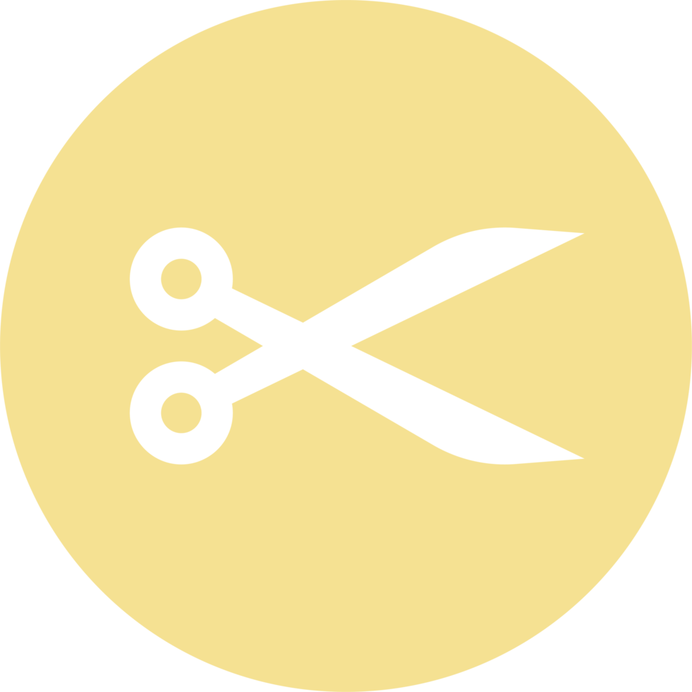 Scissors icon in flat style png