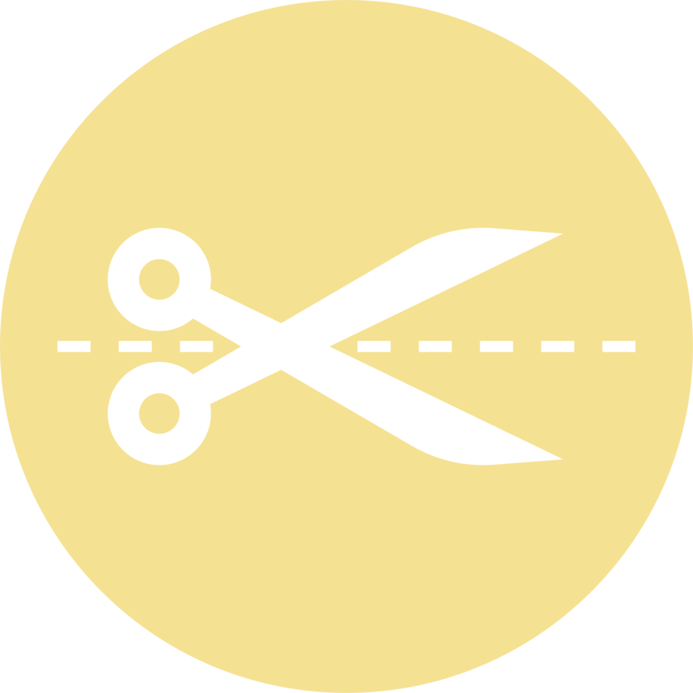 Scissors icon in flat style png