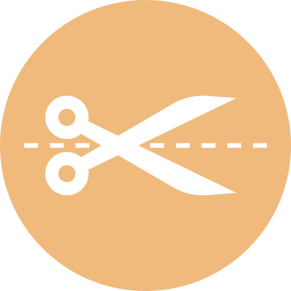 Scissors icon in flat style png