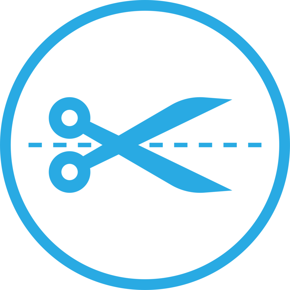 Scissors icon in flat style png