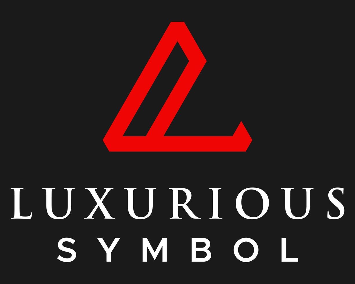 L letter monogram luxury bold logo design. vector