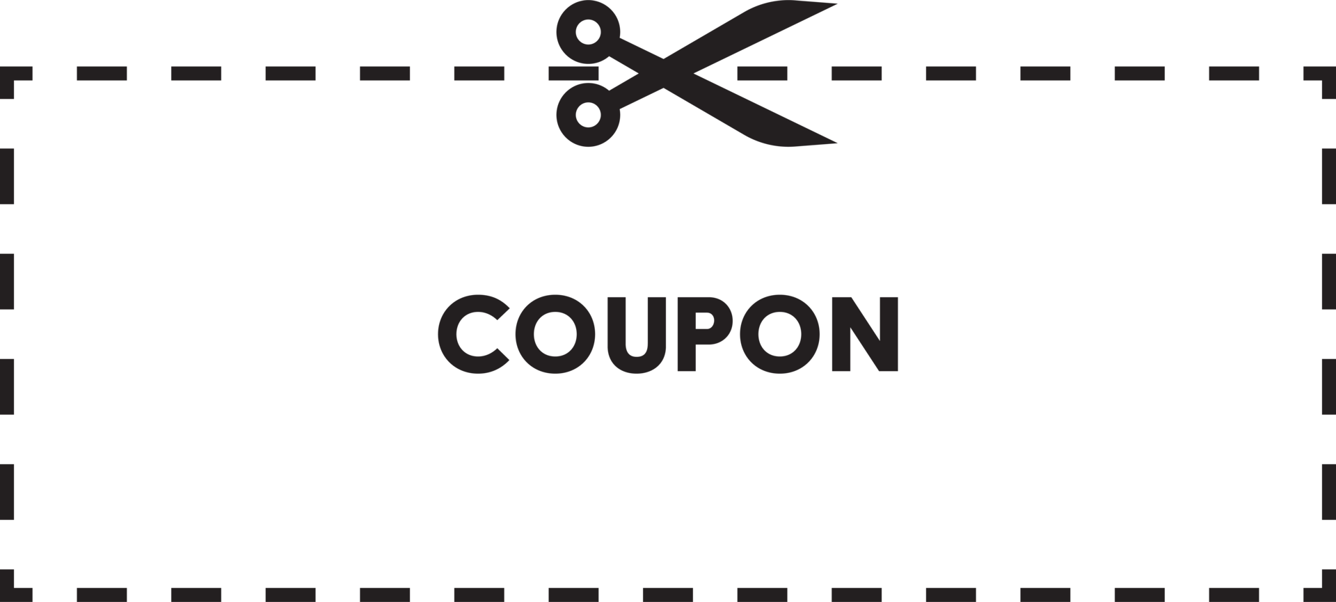 Scissors that cut coupon png