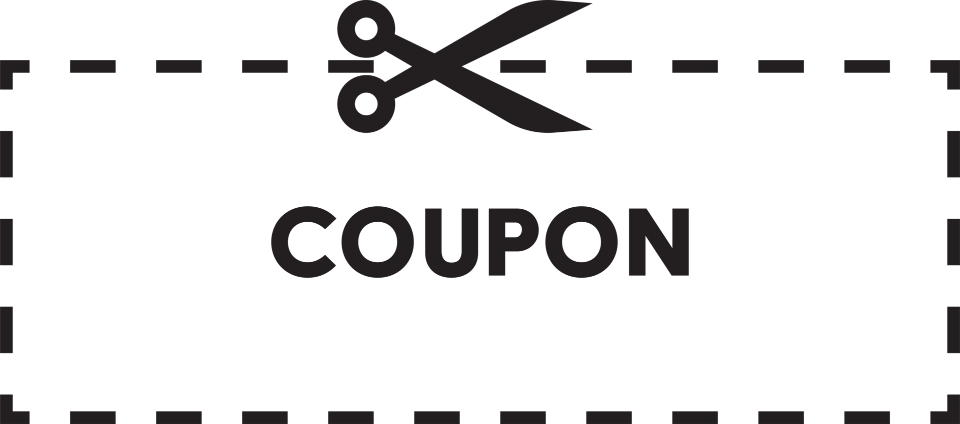 Scissors that cut coupon png