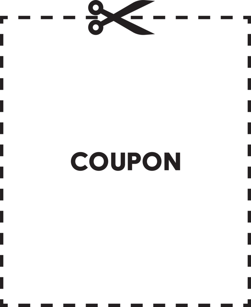 Scissors that cut coupon png