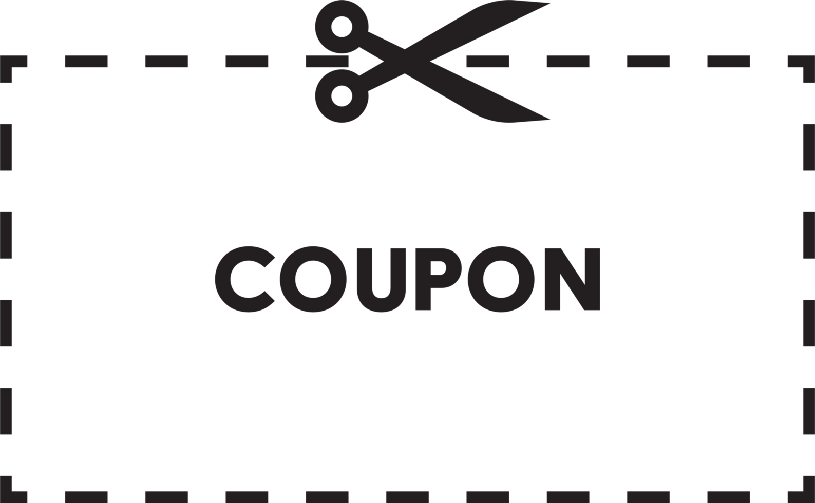 Scissors that cut coupon png