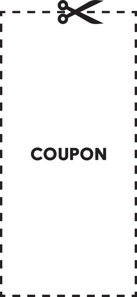 Scissors that cut coupon png