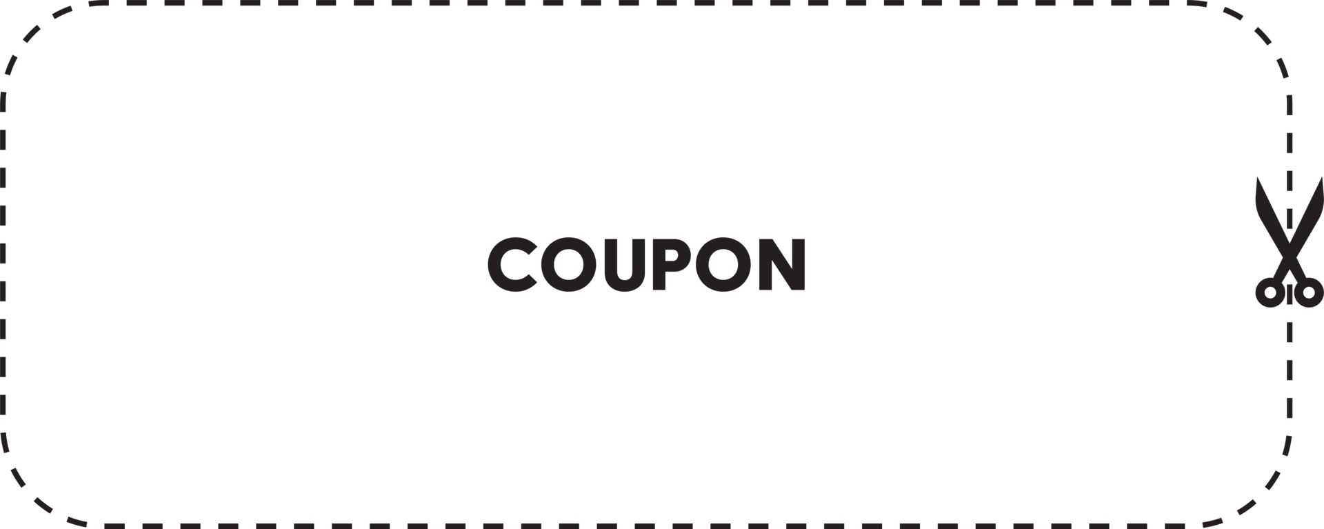 Scissors that cut coupon png