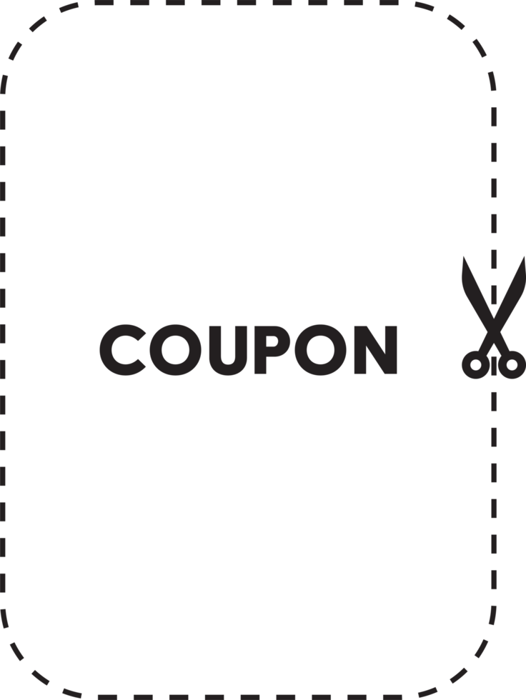 Scissors that cut coupon png