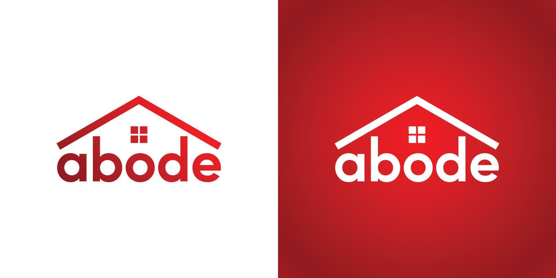 Abode logo design template vector