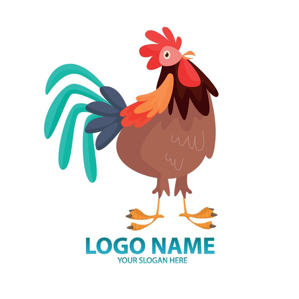 ave jugar un juguetón logo diseño para un pollo céntrico restaurante vector