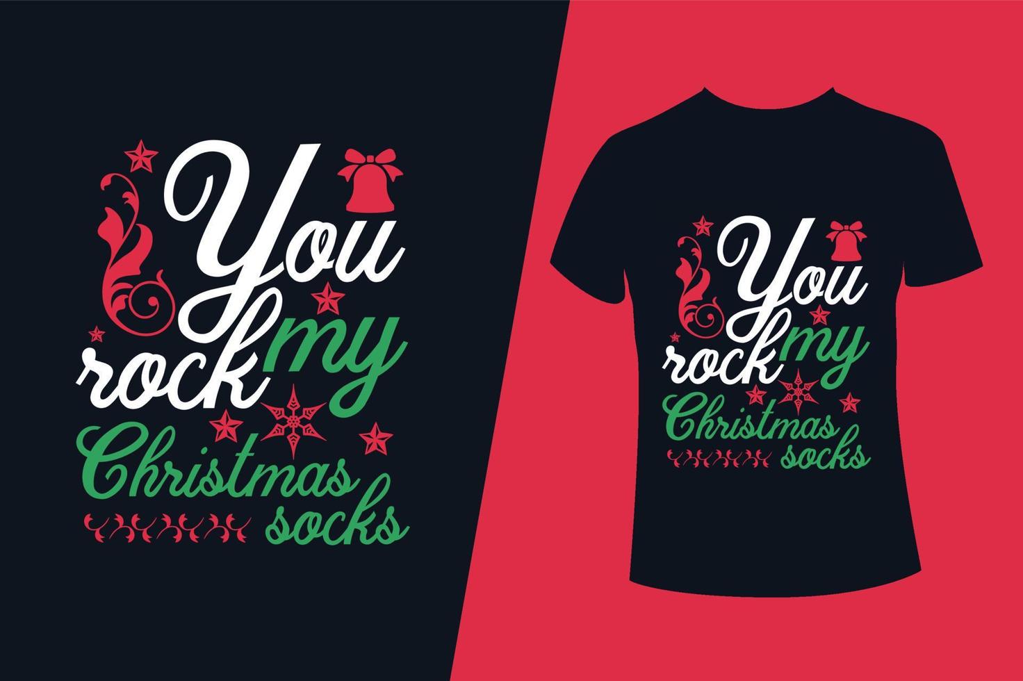 Merry Christmas T-Shirt Design Template for Christmas Celebration. Good for Greeting cards, t-shirts, mugs, and gifts. For Men, Women, and Baby clothing Free Vector