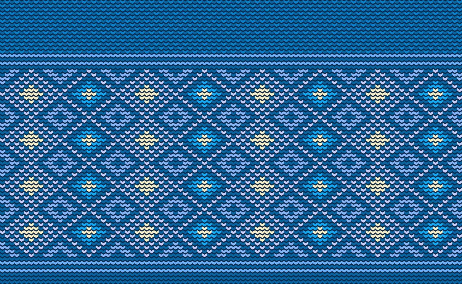 suéter tejido de punto patrón, vector étnico bordado geométrico fondo, de punto resumen hermosa estilo, azul modelo modelo motivo, diseño para textil, tela, batik, teja, delantales