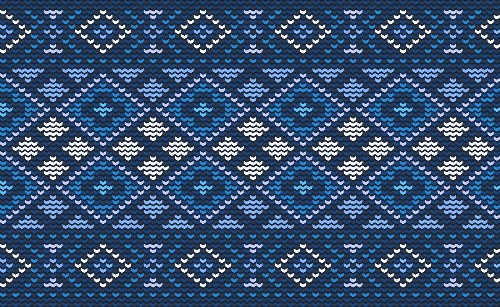 Design knit pattern vector, Cross stitch ethnic geometric background, Embroidery abstract beautiful style vector