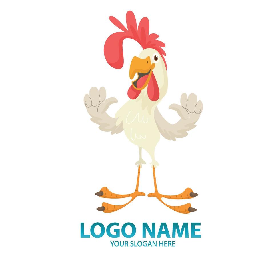Bold Bites A Striking Chicken Featured Logo for a Fast Food Chain vector