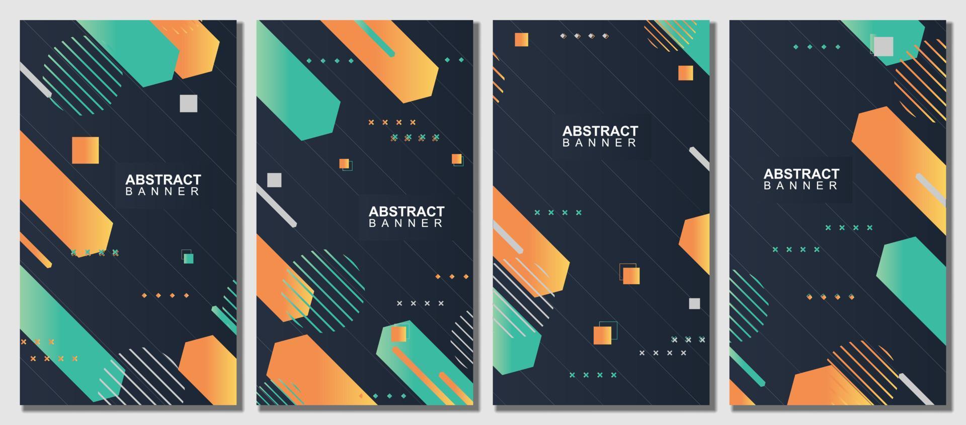 Abstract modern template set background. vector