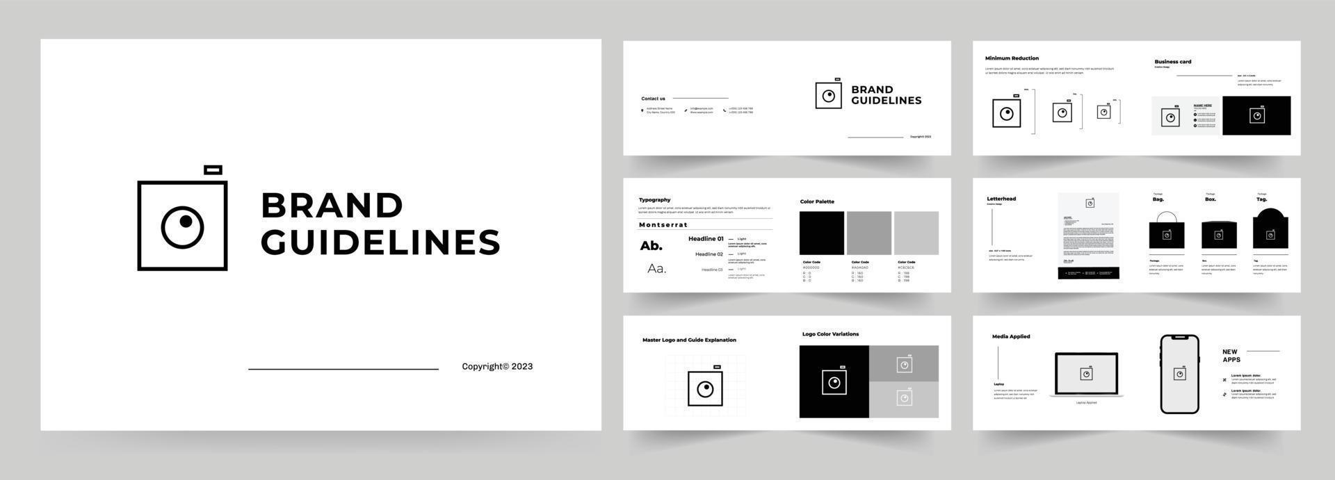 Brand guideline or landscape brand guidelines or brand manual guideline also brand Identity guidelines vector