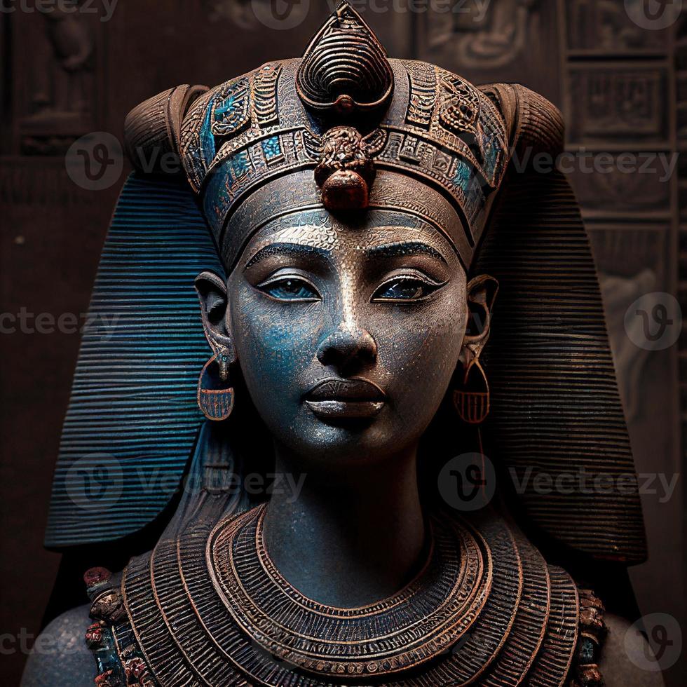 estatua de un niña en Egipto tipo concepto foto