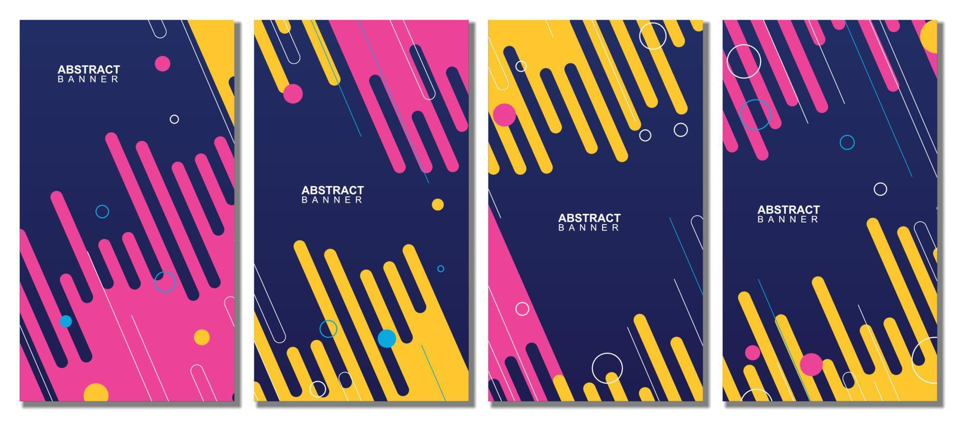 Abstract modern template set background. vector