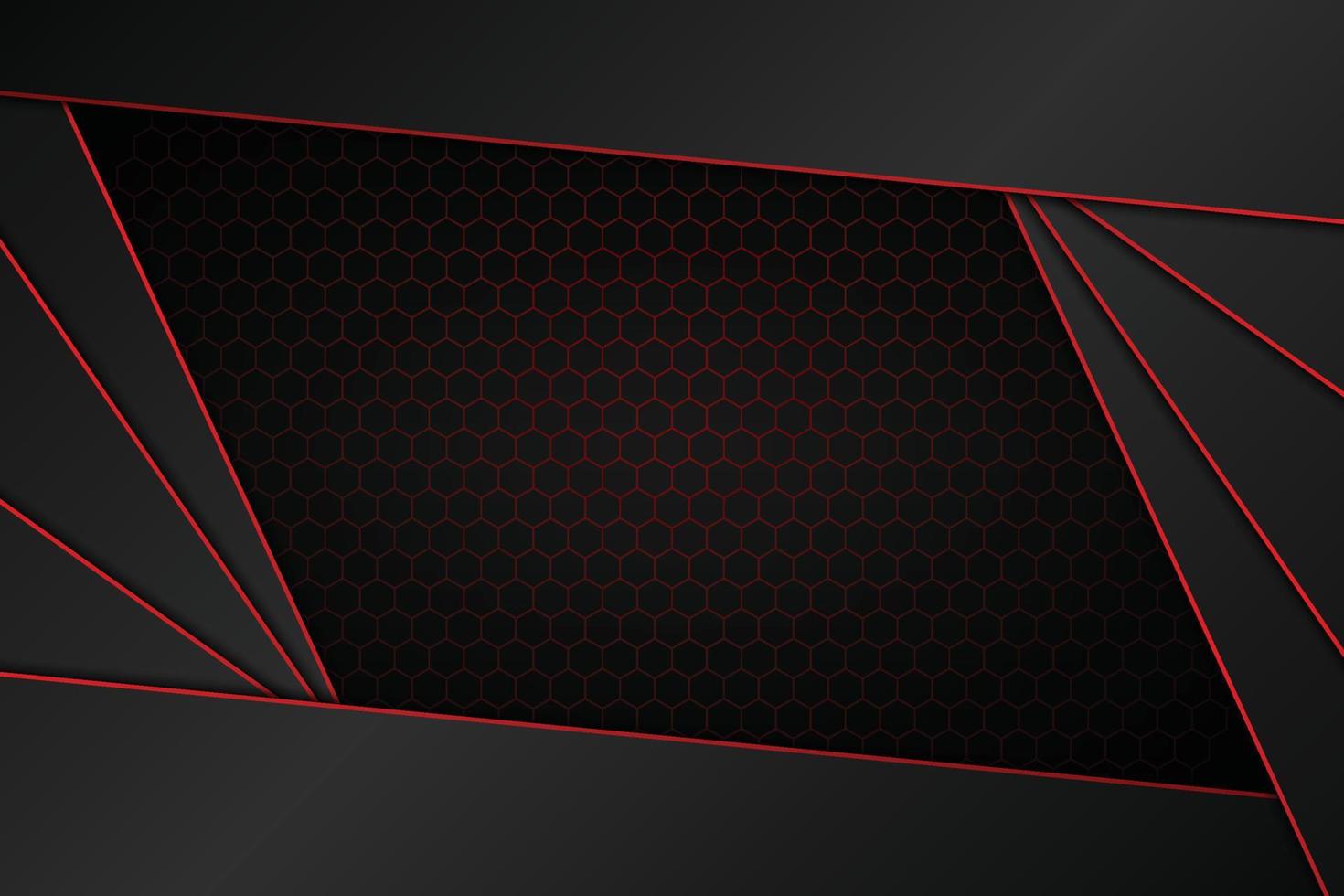 Black stripes overlapping with red lines background. vector