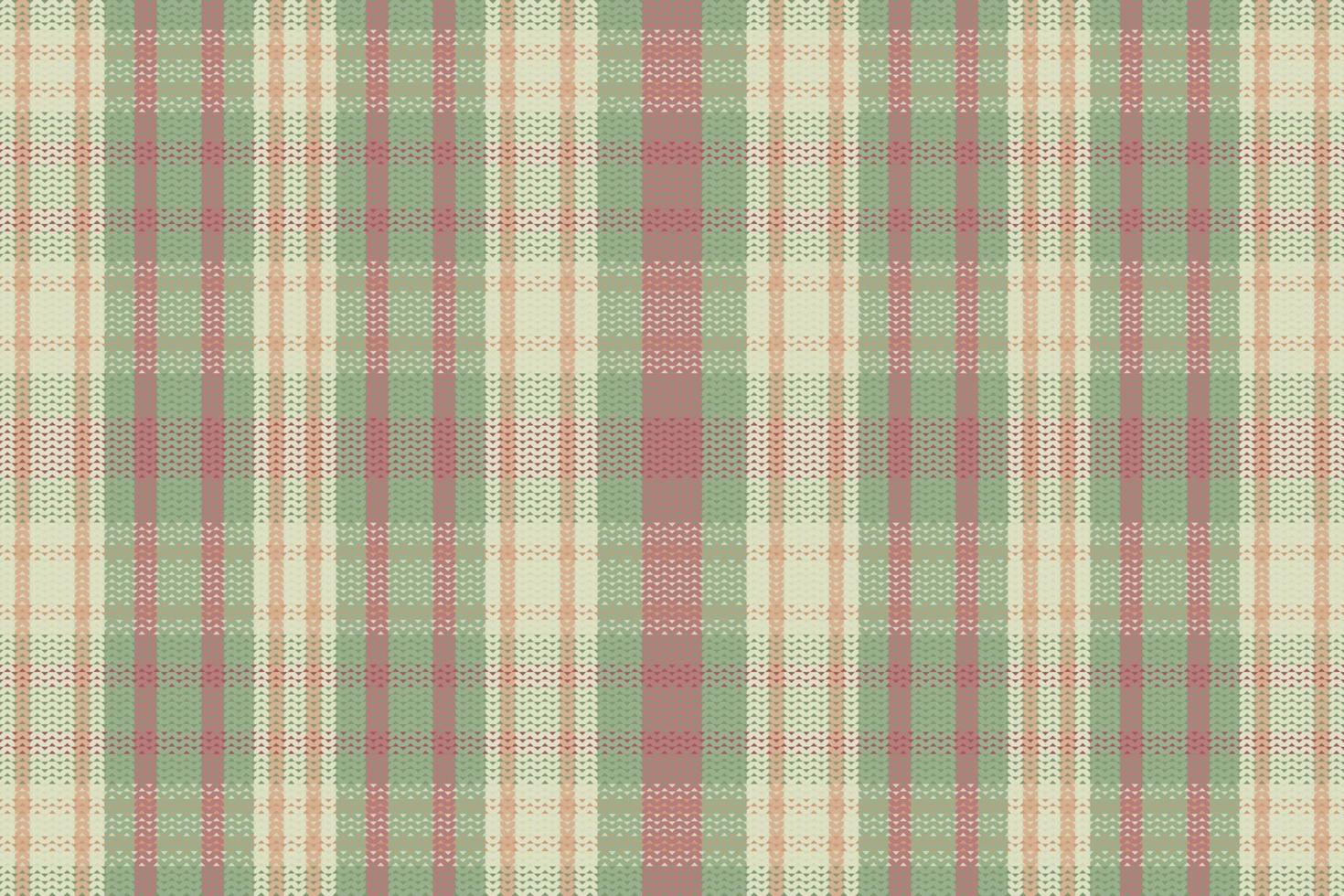 Seamless tartan plaid pattern with texture and retro color. vector