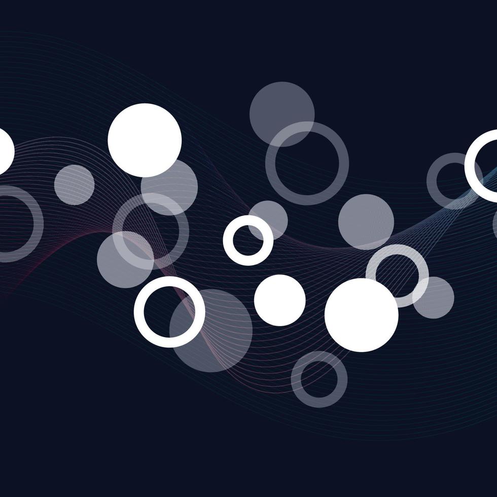 Wave line with circle dot background. vector