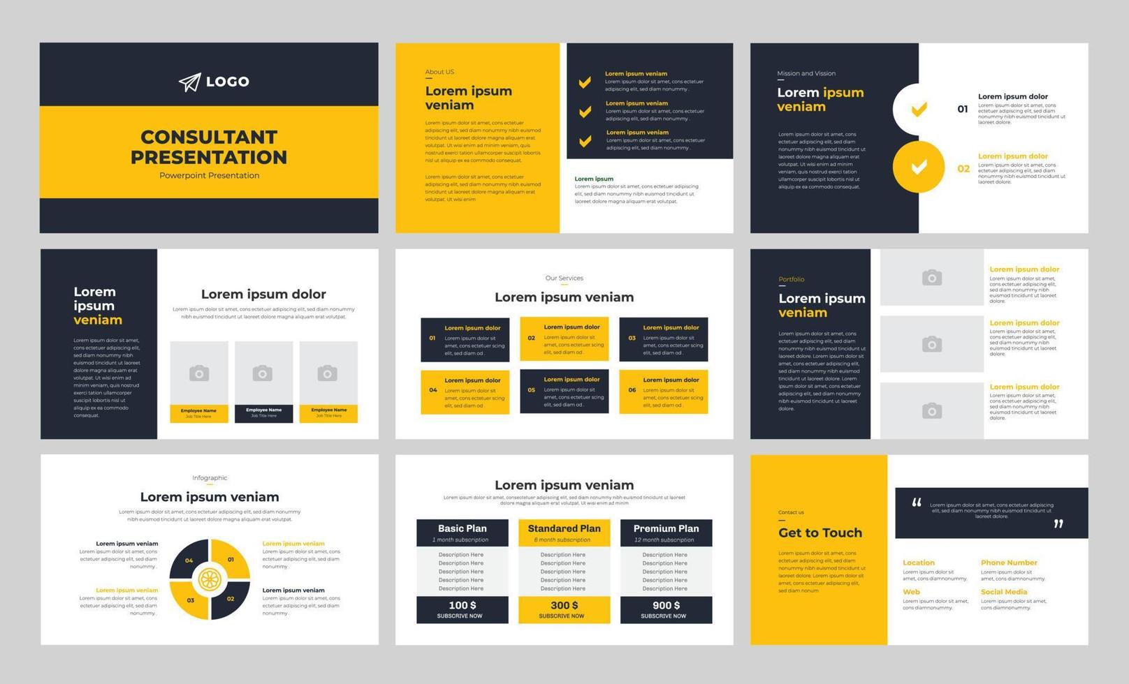 Business Powerpoint Presentation Template vector