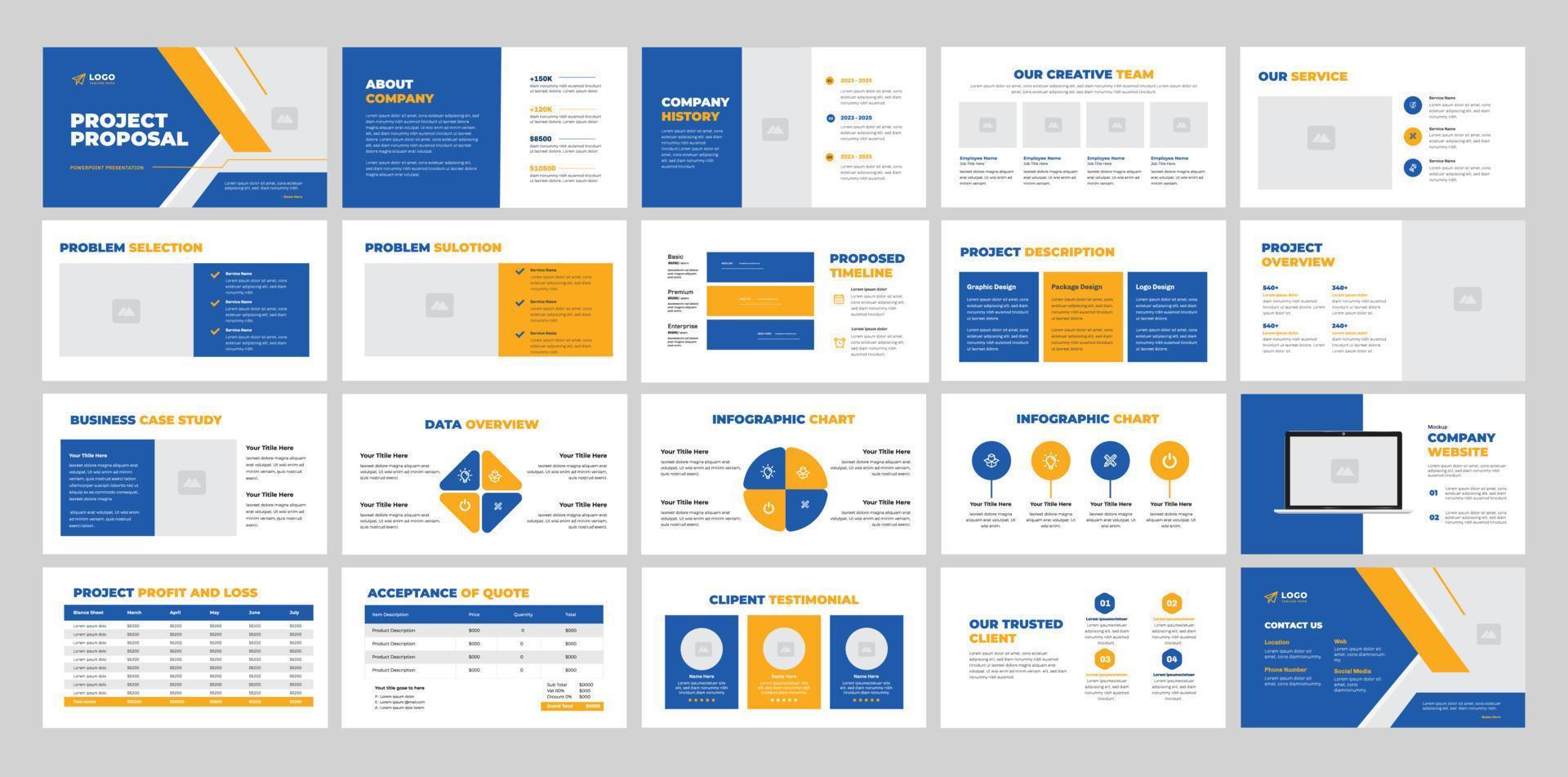 Project Proposal Presentation . Use for Creative presentation background, brochure design, website slider, business proposal. vector