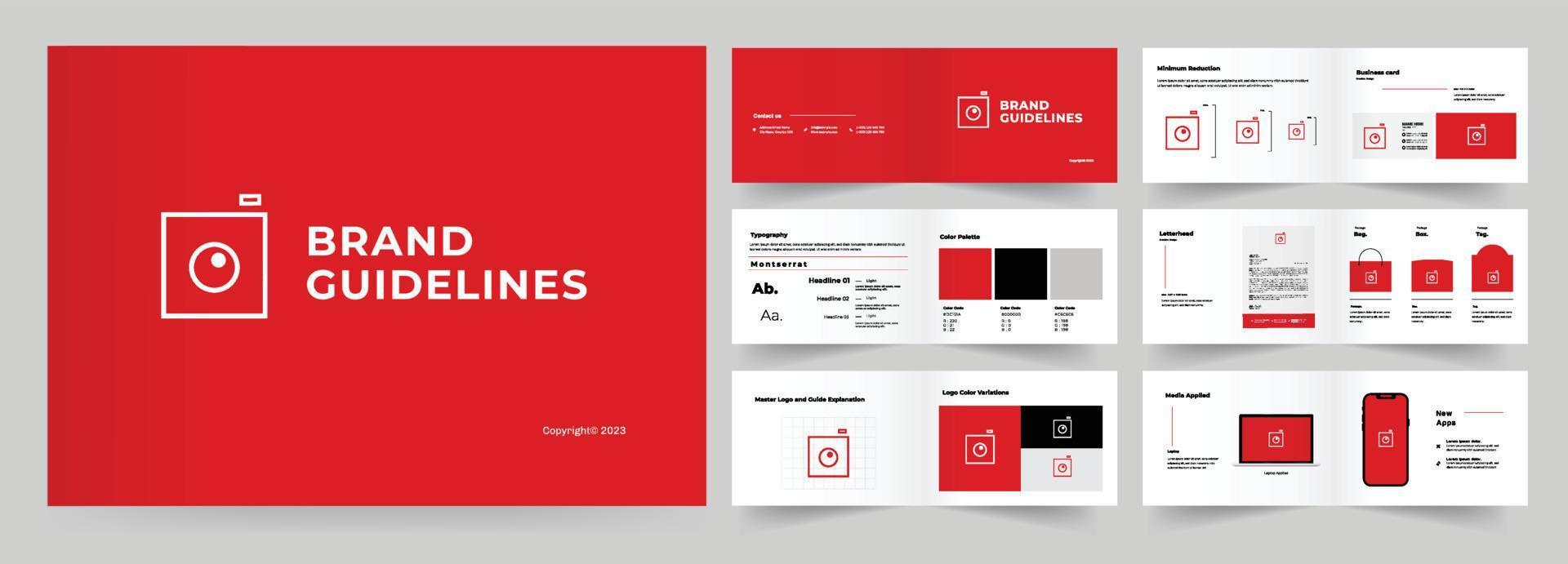 Brand guideline or landscape brand guidelines or brand manual guideline. vector