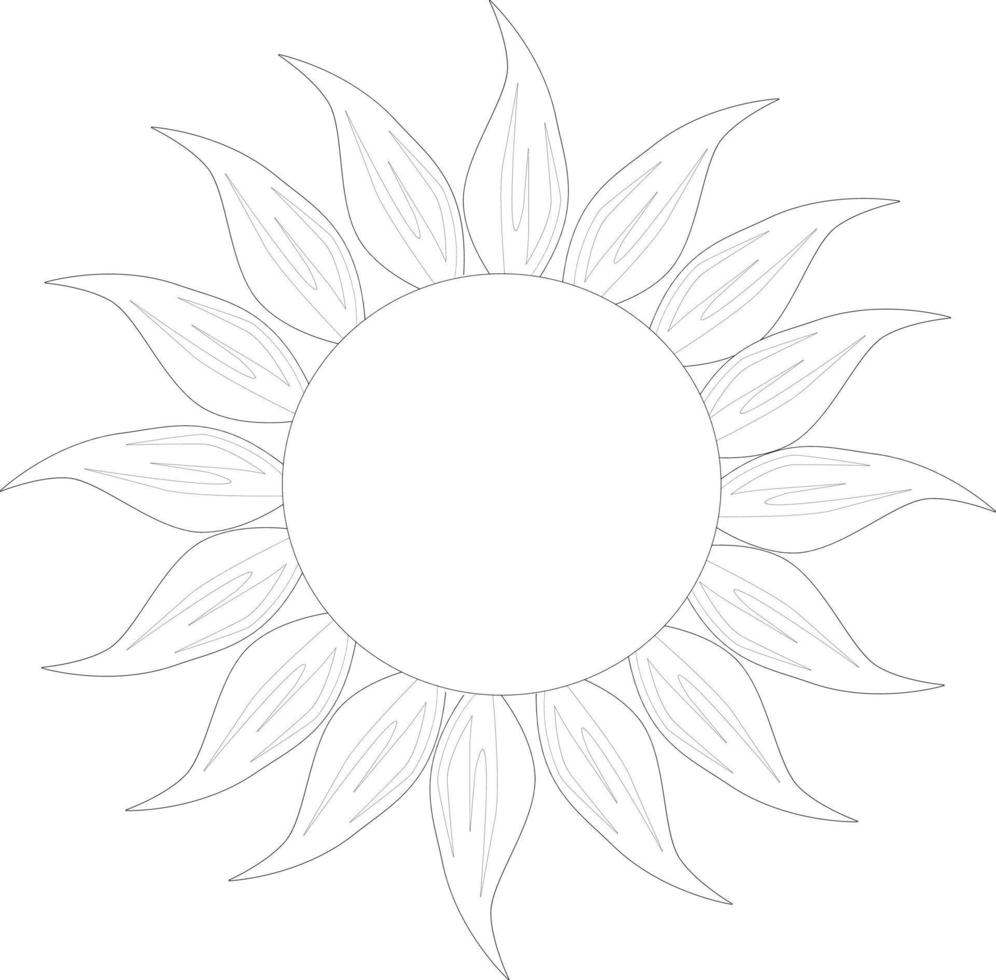 sun sunflower silhouette vector