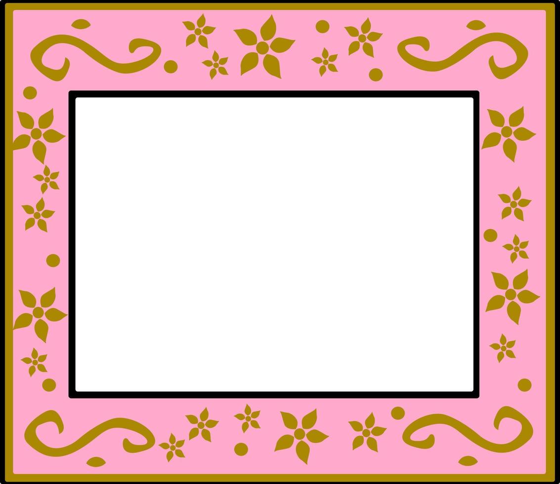 pink frame design vector