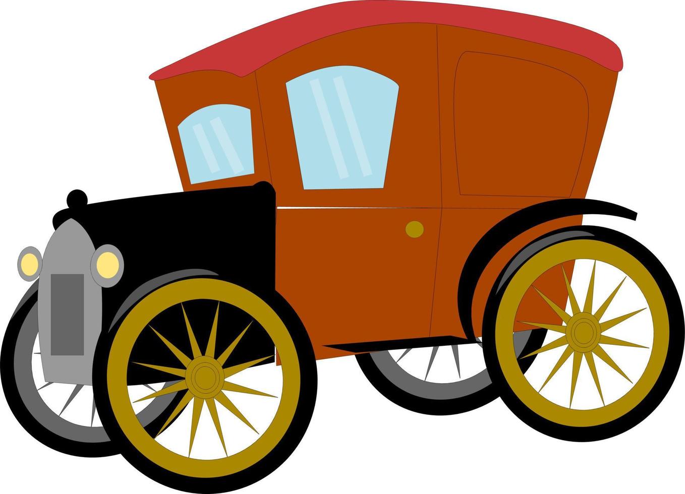 old carriage vintage vector