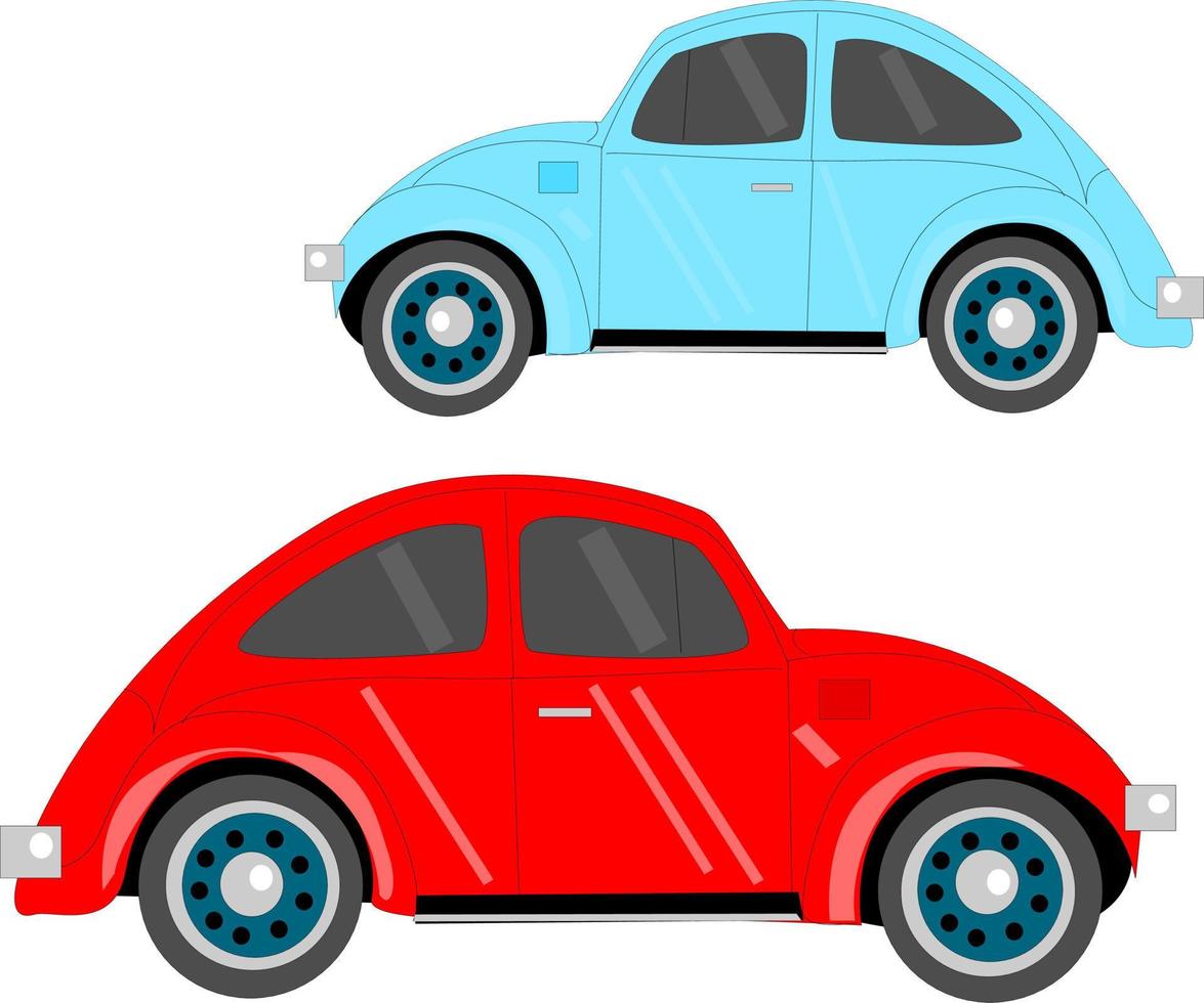 old vintage cars vector