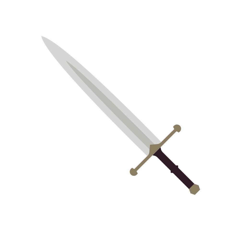 sword flat design vector illustration isolated on white background