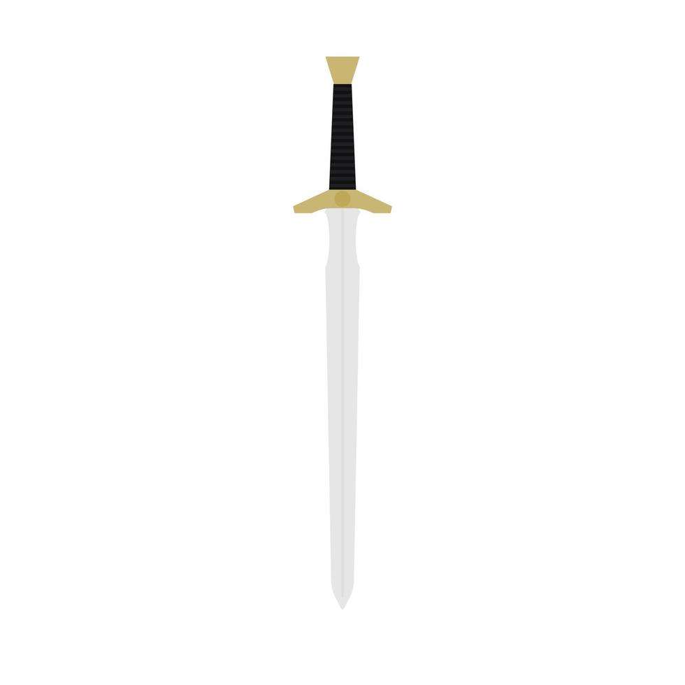 sword flat design vector illustration isolated on white background