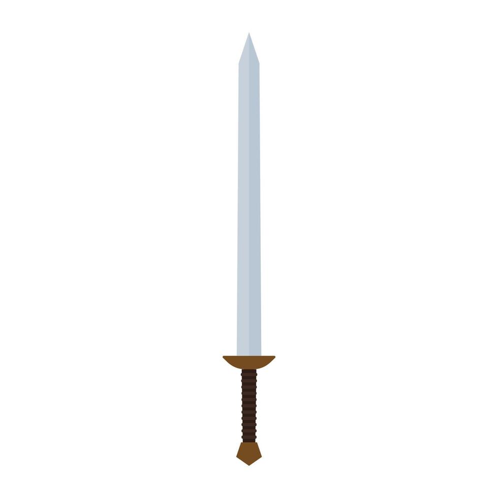 sword flat design vector illustration isolated on white background
