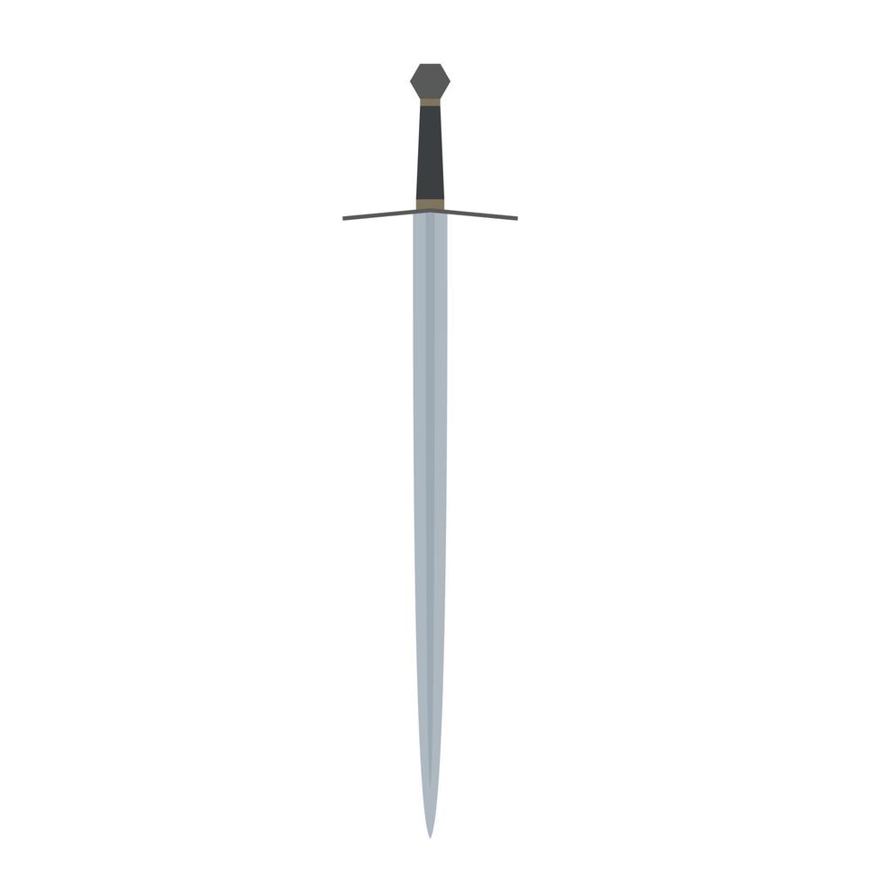 sword flat design vector illustration isolated on white background