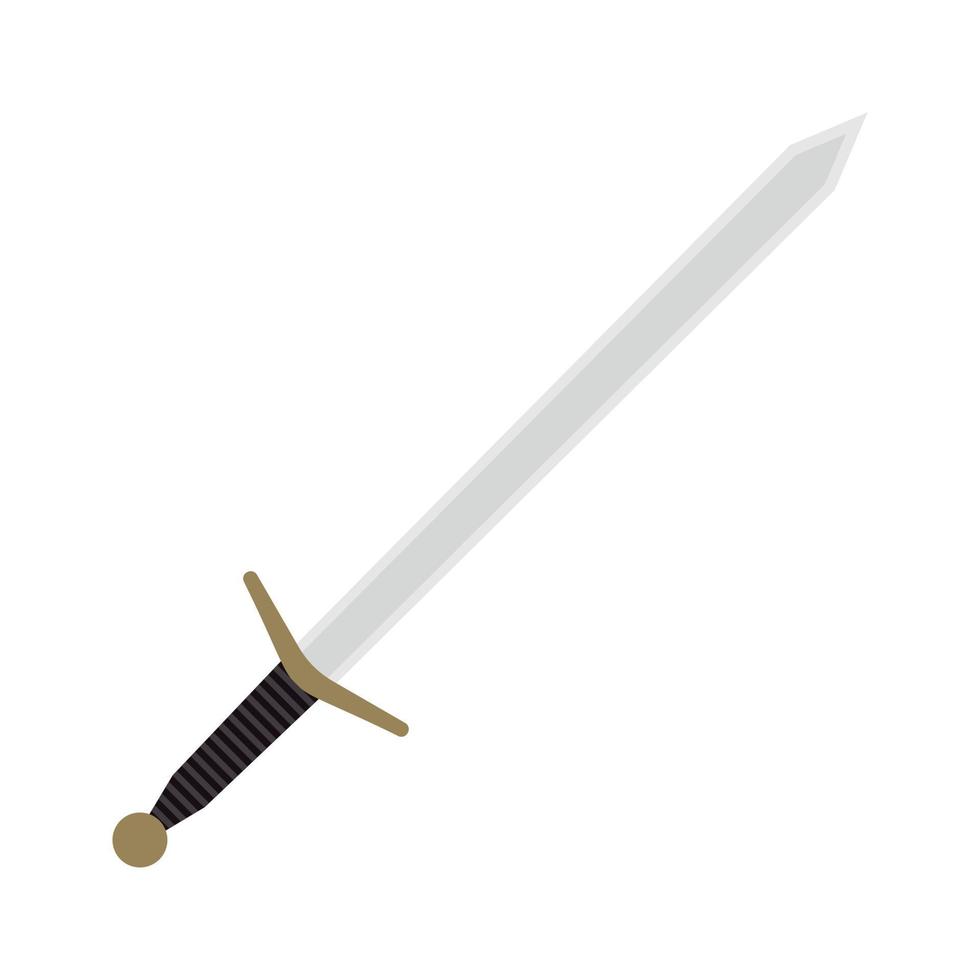 sword flat design vector illustration isolated on white background